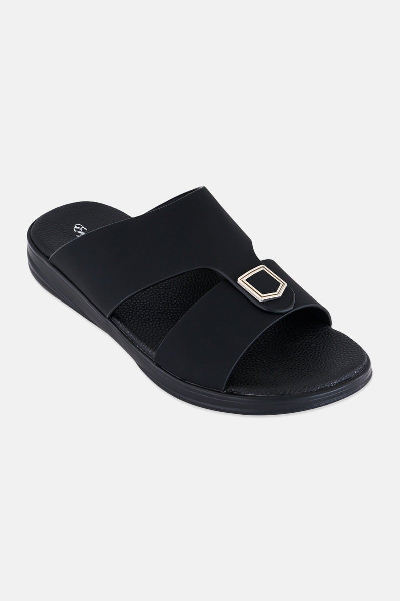 English Laundry Men Slip On Arabic Sandals, Black - Image 1